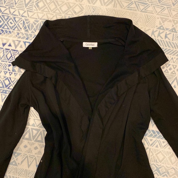 Calvin Klein Black Draped Sweatshirt - Picture 2 of 7